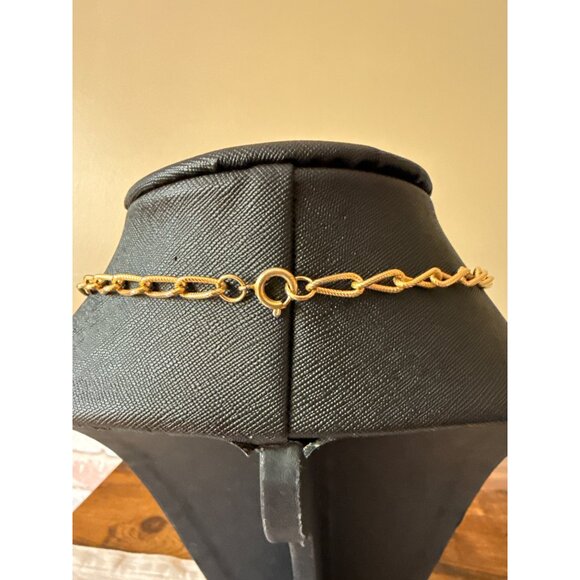 Vintage Gold-Tone Filigree Pendant Necklace With Double Cross Unique - Picture 7 of 15